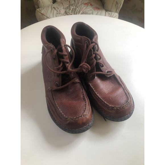 Columbia Men s Wayne Chukka Leather Boots Moc Toe Mid BM2448-628 Brown Size 11.5